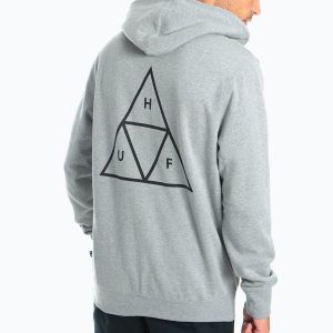 HUF TRIPLE TRIANGLE HOODIE HEATHER GREY