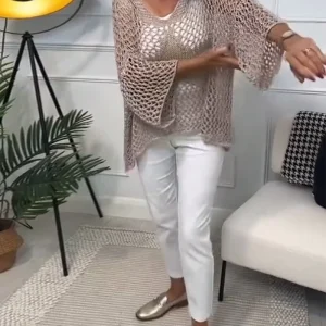 Leonora | Maglione in pizzo dal taglio ampio