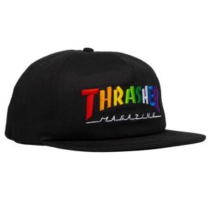 THRASHER MAGAZINE RAINBOW MAG HAT BLACK