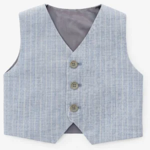 Gilet Battesimo Bimbo Rigato