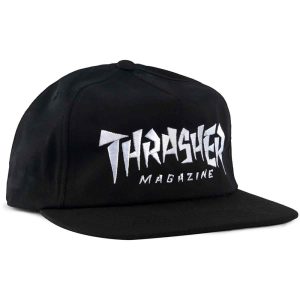 THRASHER MAGAZINE JAGGED LOGO HAT BLACK