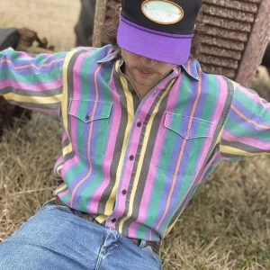 Keanne | Polo Maschile - Cotone Retro a Strisce