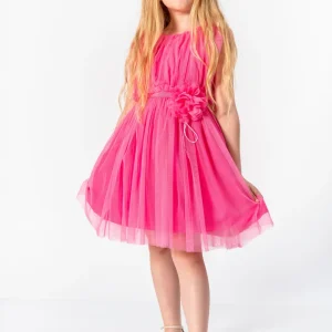 Abito Fucsia Bambina Romantico Fiore