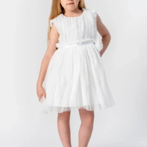 Abito Bianco Bambina Romantico Fiore