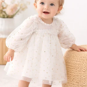 Abito Neonata Star Bianco