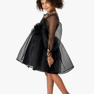 Abito Nero Bambina Palloncino e Fiore