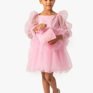 Abito Rosa Bambina Sbuffo