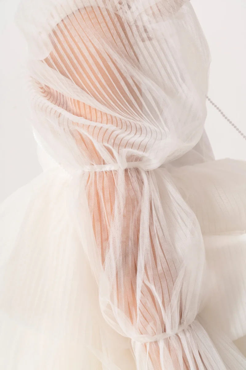 Abito Bianco Bambina Sbuffo - immagine 7