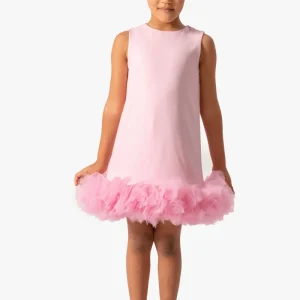 Abito Rosa Bambina Pom Pom Tulle