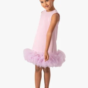 Abito Glicine Bambina Pom Pom Tulle