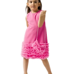 Abito Bambina Campana Chic '60 Fucsia