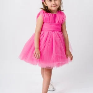 Abito Bambina Butterfly Fucsia