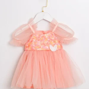 Abito Body Neonata Pesca