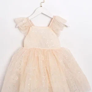 Abito Bambina Fatina Paillettes Panna