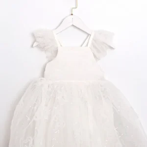 Abito Bambina Fatina Paillettes Bianco