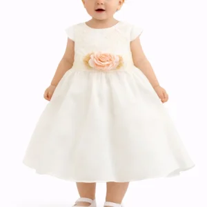 Abito battesimo Neonata Panna Ricami