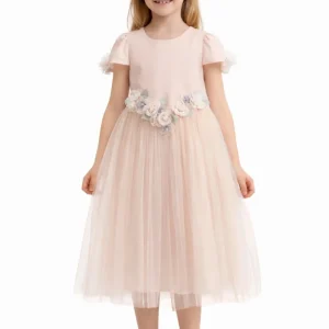 Abito Bambina Comunione Rosa