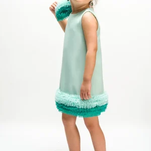 Abito Bambina Twist Acquamarina