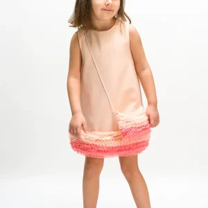 Abito Bambina Twist Pesca