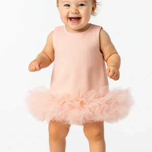 Abito Pesca Neonata Pom Pom Tulle