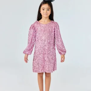 Abito Bambina Paillettes Rosa