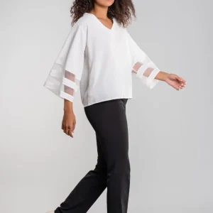 Giulia | Top con maniche a rete dal taglio ampio