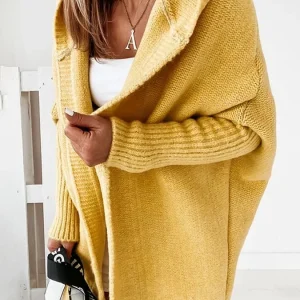 Antonella | Cardigan lungo con cappuccio