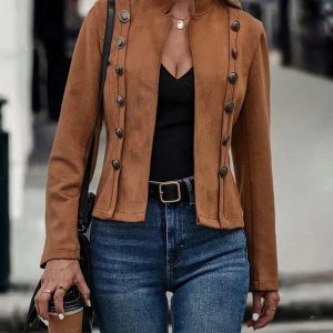 Viana | Capispalla monocolore senza colletto