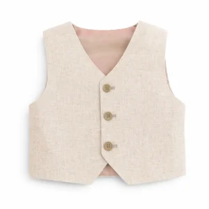 Gilet Battesimo Bimbo Sabbia