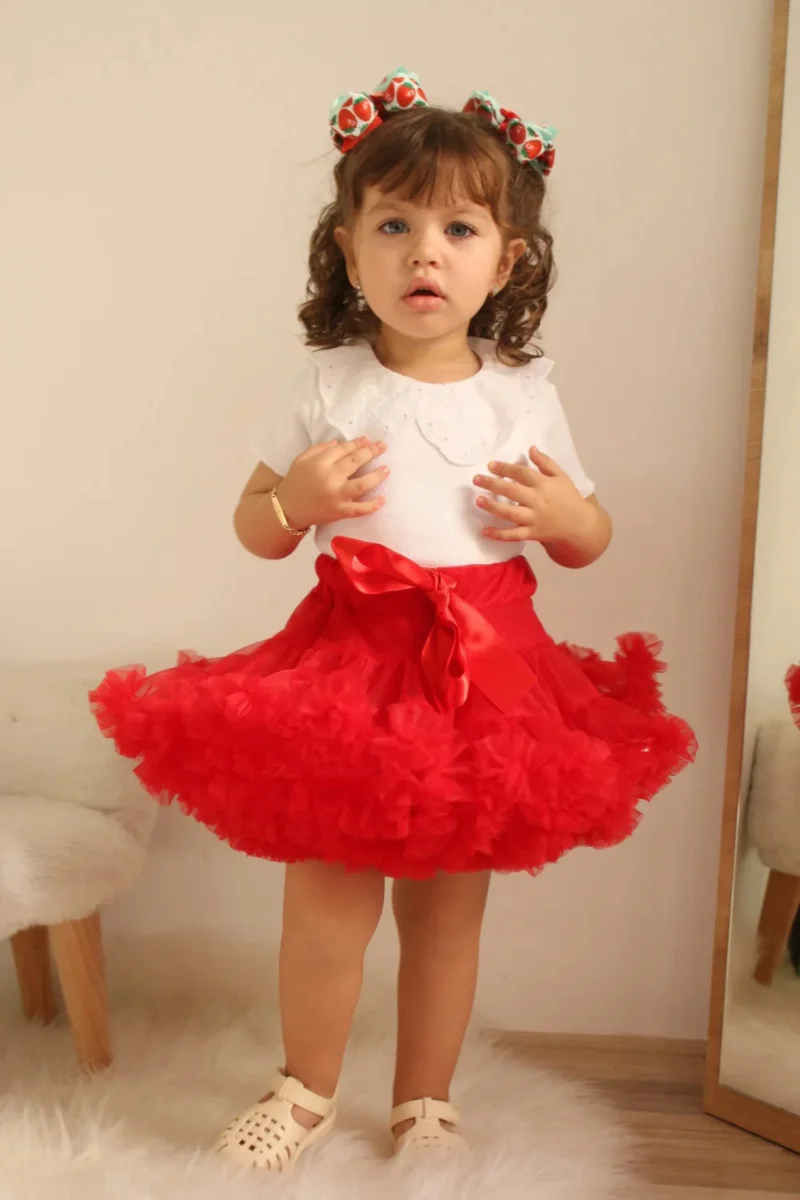 Gonna Tutù Rossa Bambina - immagine 2
