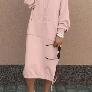 Angelika | Abito lungo con cappuccio