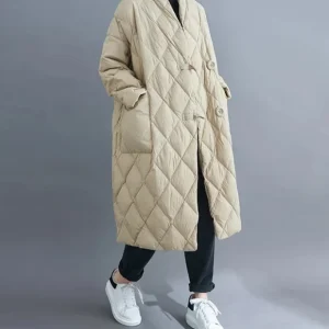 Clara | Cappotto con rombi e tasche