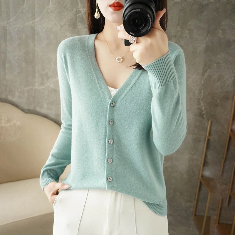 Rebecca | Cardigan lungo in maglia con scollo a V - immagine 3