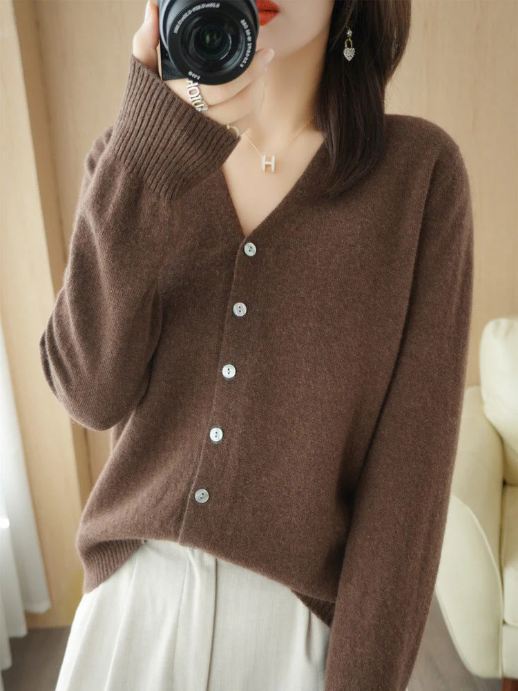 Rebecca | Cardigan lungo in maglia con scollo a V - immagine 7
