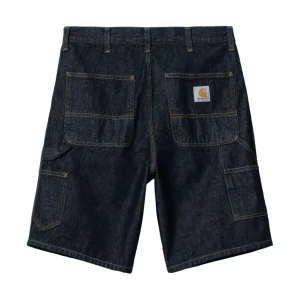 CARHARTT WIP SINGLE KNEE SHORT BLUE RINSED
