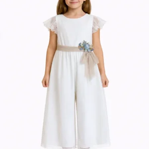 Tuta Elegante Comunione Bambina Bianca
