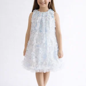 Abito Bambina Flower Polvere