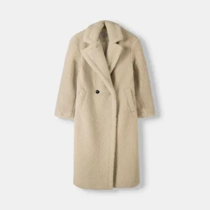 Christina | Coat di orsacchiotto a due file con placca a bottone in oversize