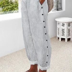 Claudia | Versatili ed eleganti fatti di pantaloni in tessuto di cotone mix