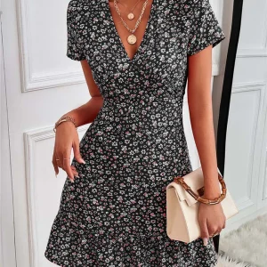 Emilia | Vestito con motivo a fiori di cotone