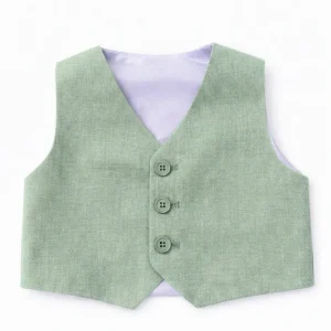 Gilet Battesimo Bimbo Verde Salvia