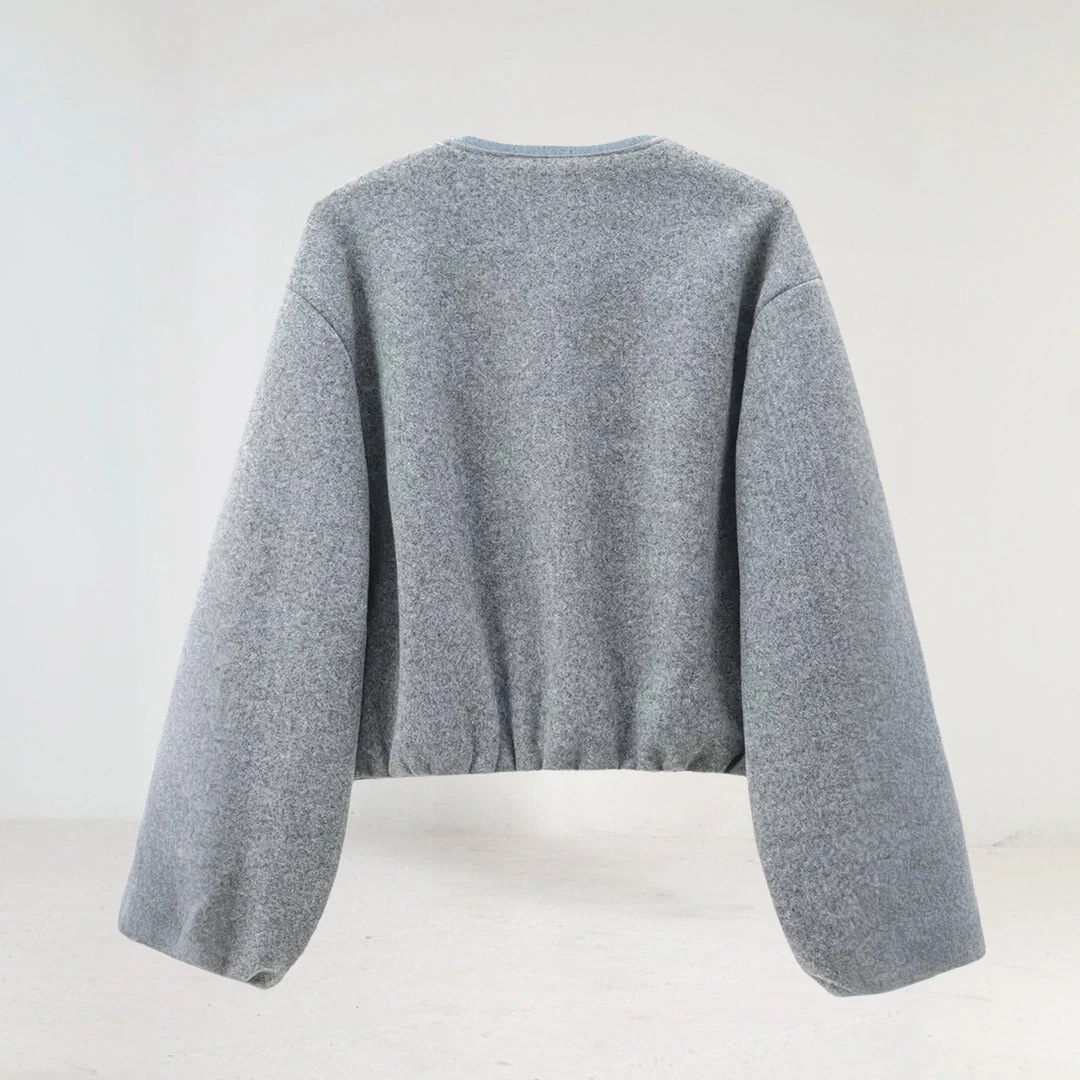 Delfina | Giacca corta con maniche a palloncino - immagine 3