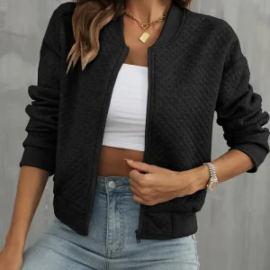 Bettina | Giacca bomber con maniche lunghe e chiusura a zip