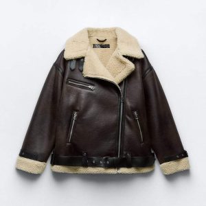 Eleonora | Giacca elegante con revers in materiale sintetico