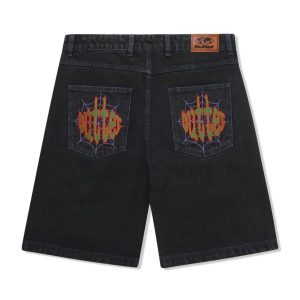 BUTTER GOODS SPIDER SHORTS WASHED BLACK