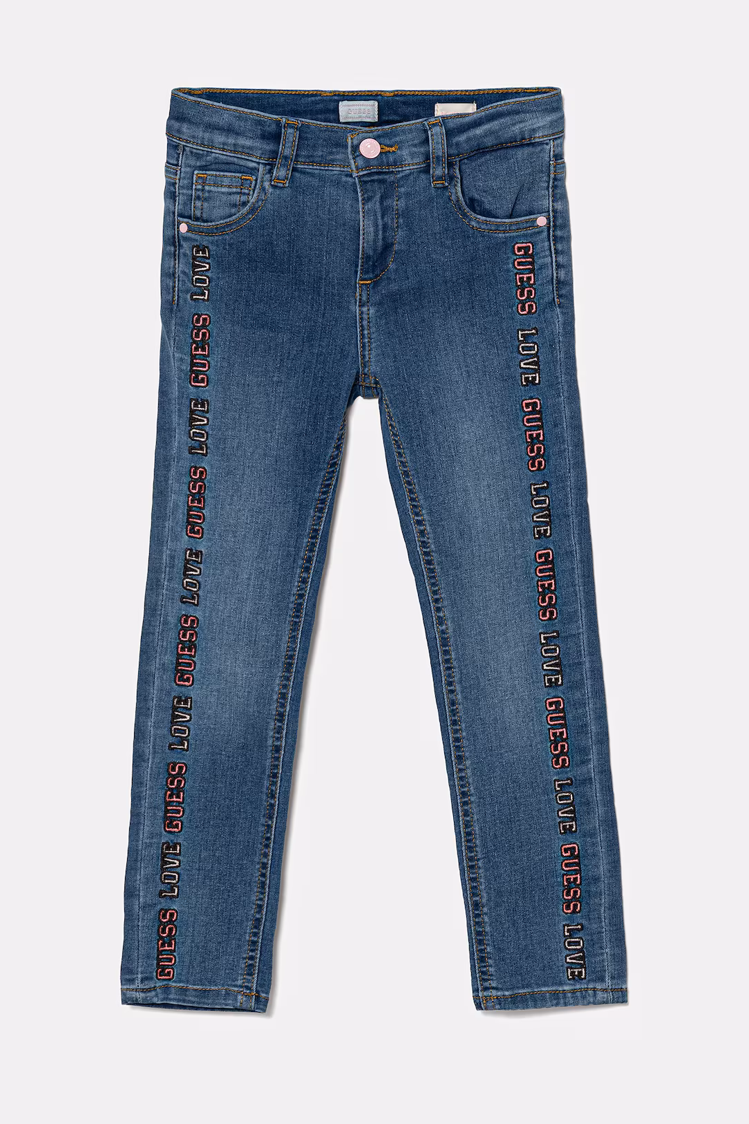 Jeans Guess con scritta per bambina