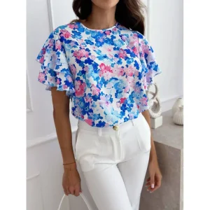Karin | Blusa traspirante con motivo floreale