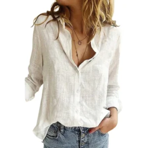 Laura | Elegante camicetta ricamata con scollo a V