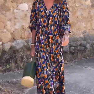 Maria | Vestito midi chic-a V-Neck