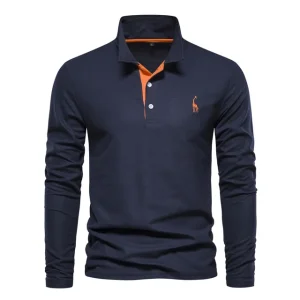 Frank | Polo Uomo Manica Lunga Cotone, Casual